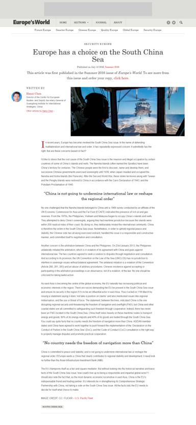 Europe has a choice on the South China Sea Europ